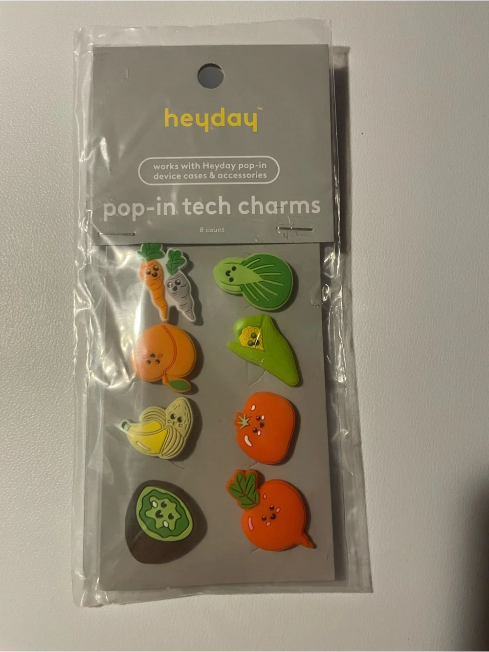 heyday Pop-In Charms Fruit & Veggie Mix (Orange, Green, Yellow, Brown) NWT